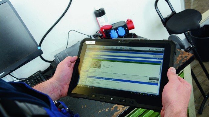 Tablet zur Unterstützung der HU