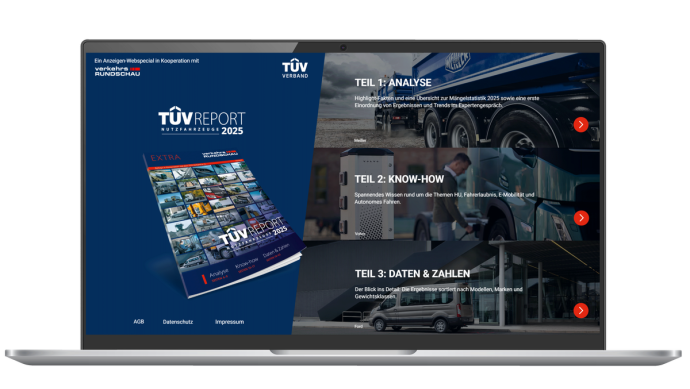 Landingpage TÜV-Report Nutzfahrzeuge 2025