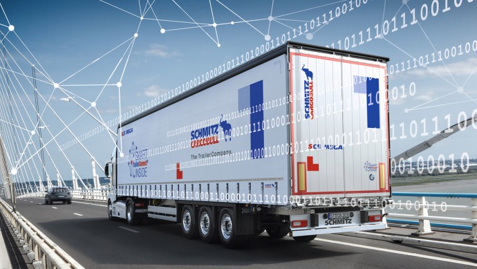 Schmitz Cargobull Telematik Trailer Connect Lkw auf der Straße