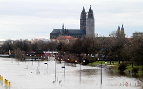 Hochwasser 2011, Magdeburg, Dom