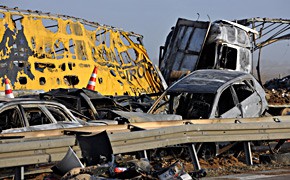 Massencrash A19 Sandsturm
