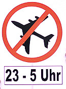 Nachtlfugverbot Schild 
