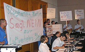 Luftverkehrsabgabe Protest 