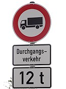 Fahrverbot für LKW über zwölf Tonnen auf B7, B27 und B400