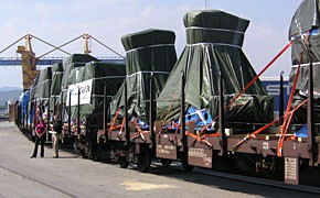 Logwin transportiert ein Sägewerk.
