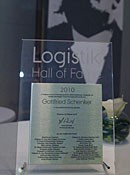 Urkunde der Logistik Hall of Fame