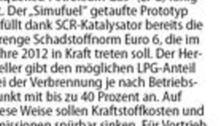 Erster Euro-6-Diesel für leichte Nutzfahrzeuge