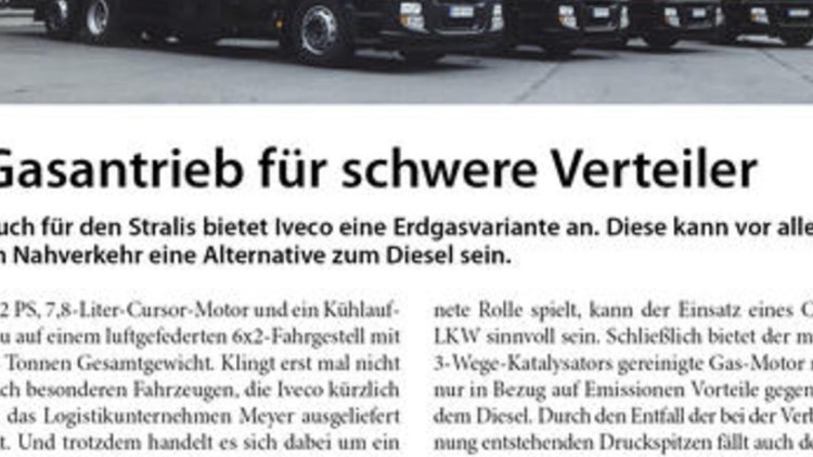Gasantrieb für schwere Verteiler