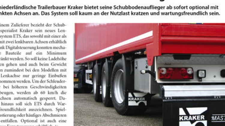 Lenkachse für Schubbodenauflieger