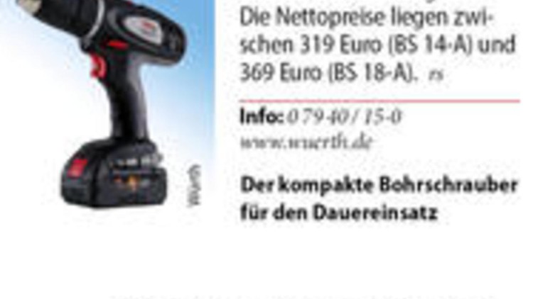Bohrer-Duo für entspanntes Arbeiten über Kopf