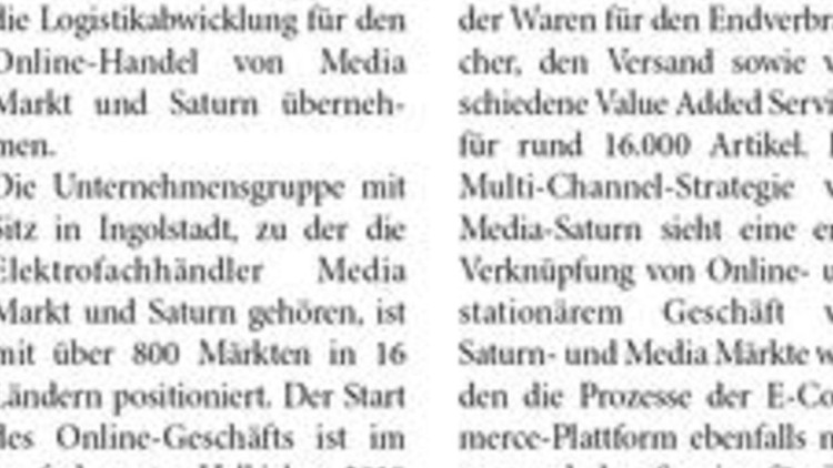 Media-Saturn-Großauftrag für Fiege