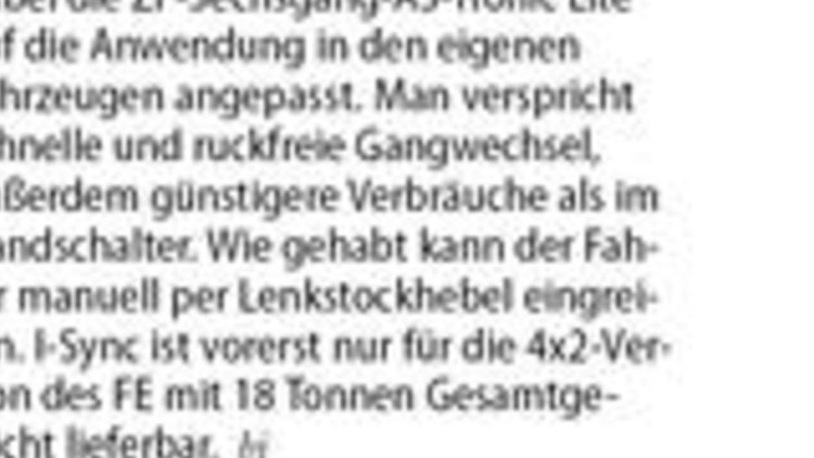 Schalten lassen nun auch im mittelschweren Volvo ...