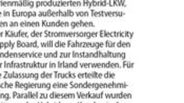 Gasfahrzeug geht in die Serienproduktion