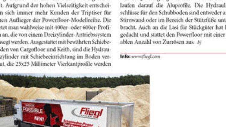 In der Standardausstattung wiegt der Powerfloor ...