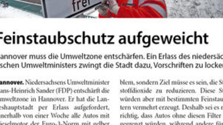 Seit 1. Januar durften nur Fahrzeuge mit grüner ...