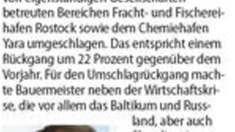 Umschlagverlust in Rostock