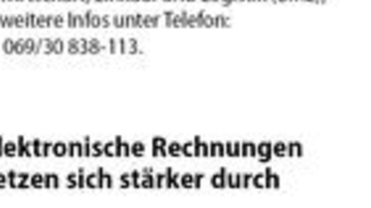 Elektronische Rechnungen setzen sich stärker ...