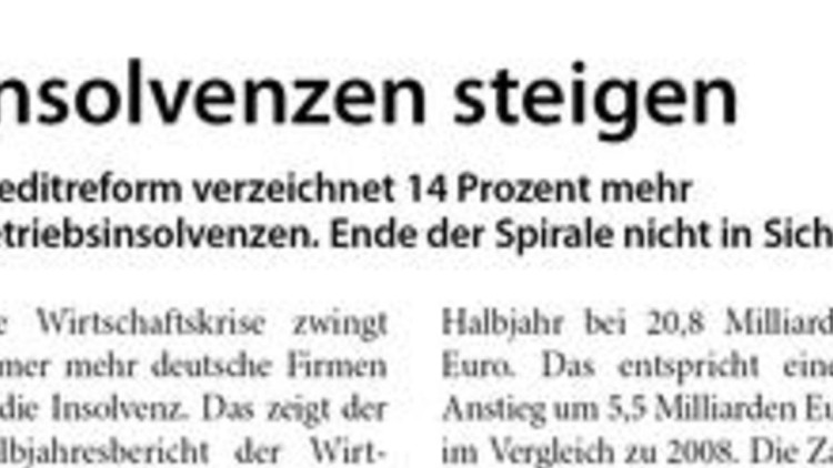 Insolvenzen steigen