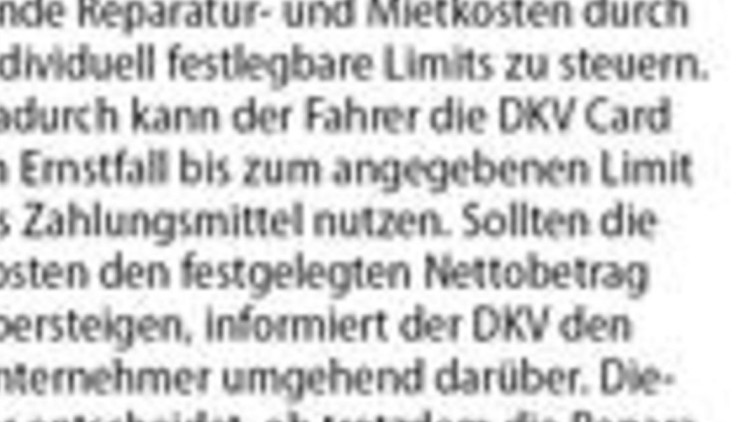 DKV: Jetzt Kostenkontrollebei LKW-Pannen