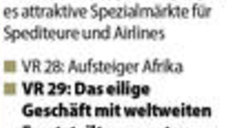 Ersatzteile per Luftfracht Ersatzteile per Luftfracht