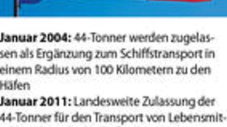 Überlange LKW in Frankreich