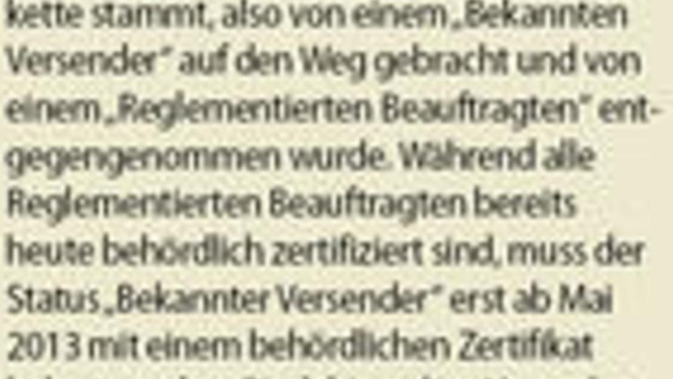 Luftfrachtsicherheit