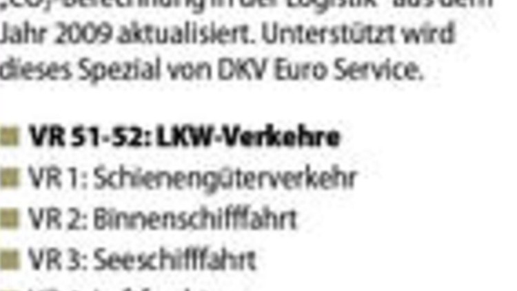 CO2-Berechnung – LKW-Verkehre