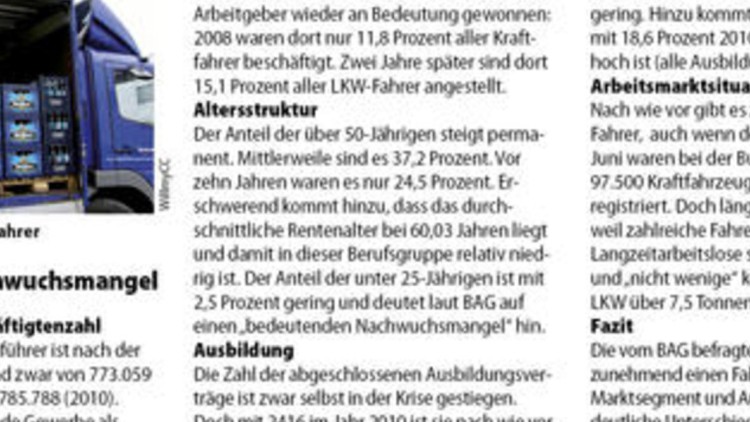 Arbeitsbedingungen Güterverkehr und Logistik