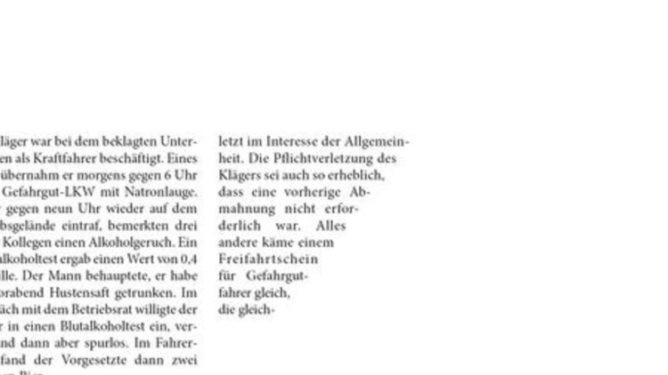 Zwei Flaschen Bier zu viel