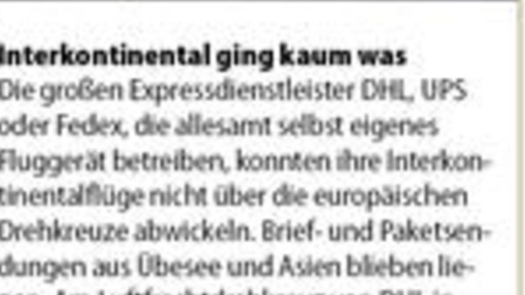 Bilanz Flugverbot