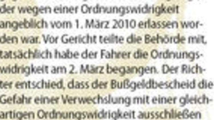 Keine 28-Tage-Ahndungsfrist