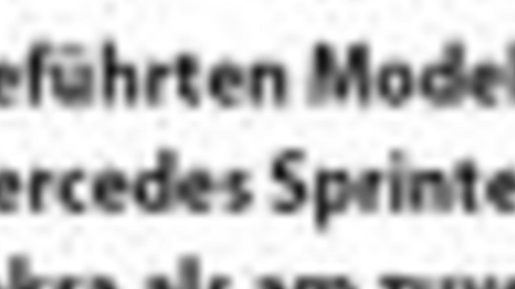 Crafter und Sprinter liegen vorn Crafter und Sprinter liegen vorn