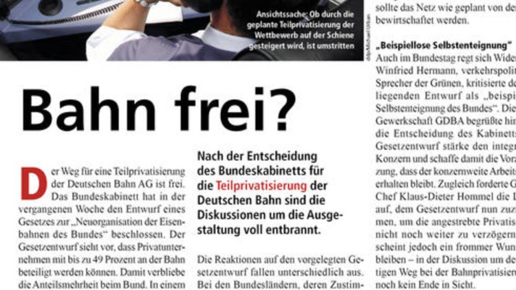 Bahn frei?