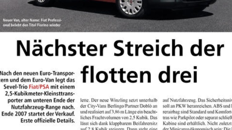Neuer Van, alter Name: Fiat Professional belebt ... Neuer Van, alter Name: Fiat Professional belebt ...