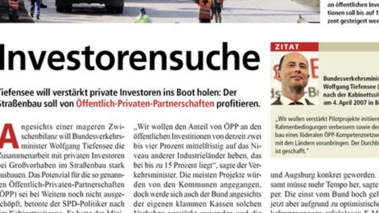 Der Anteil Öffentlich Privater Partnerschaften an ...