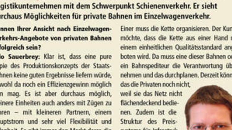 Schwierig und teuer: Die Bildung von Ganzzügen ...