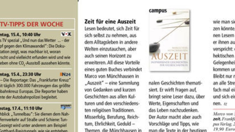 Zeit für eine Auszeit Zeit für eine Auszeit
