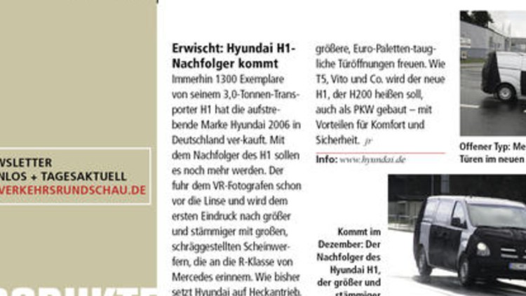 Erwischt: Hyundai H1-Nachfolger kommt Erwischt: Hyundai H1-Nachfolger kommt
