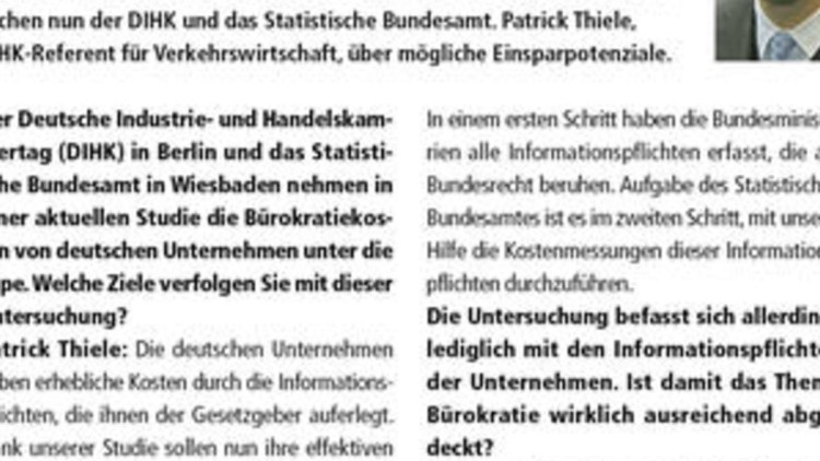 Bürokratiekosten unter der Lupe