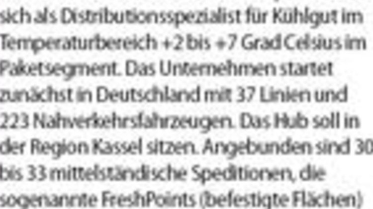 Frischer Paketdienst