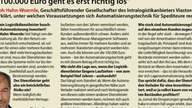 Lager automatisieren ist