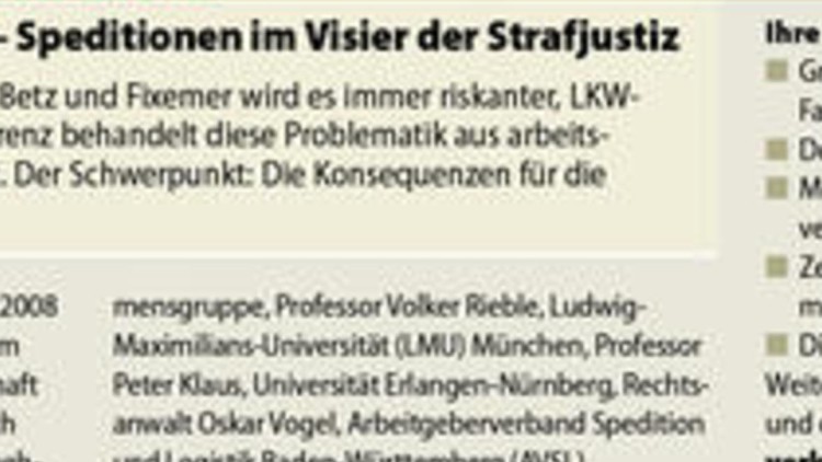 Die VerkehrsRundschau veranstaltet am 3. Juli 2008 ...