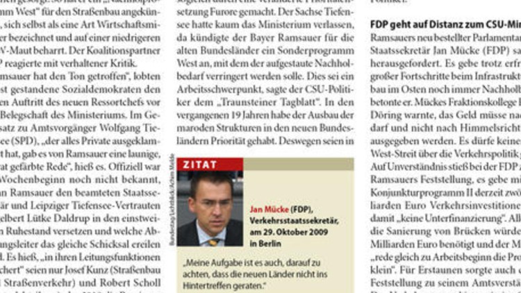  Diskussion um Straßenbau West