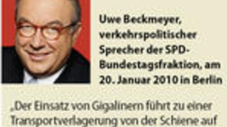 Feldversuch mit überlangen LKW