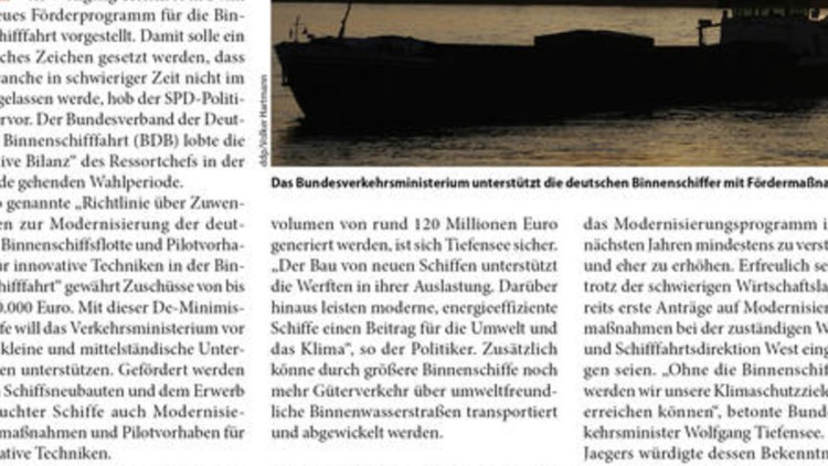  Abwrackprämie für Binnenschiffe