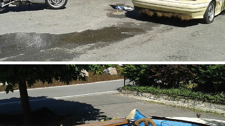 Fahrbarer PKW-Pool gegen die Hitze Was tun gegen die Sommerhitze? Eine kreative, aber dennoch keine ...