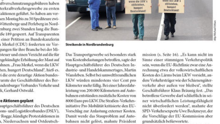 Streikende in Nordbrandenburg