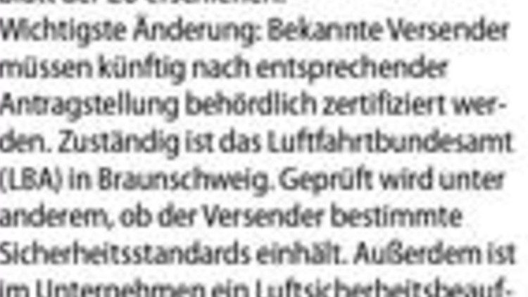 Luftfrachtsicherheit