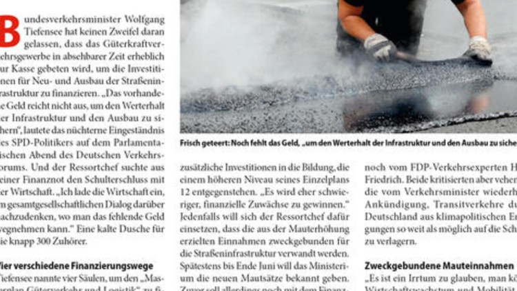 Mehr Infrastruktur, mehr Maut