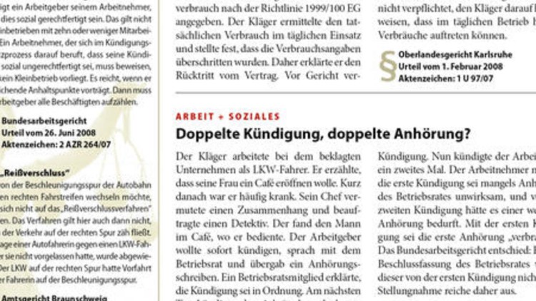 Doppelte Kündigung, doppelte Anhörung?